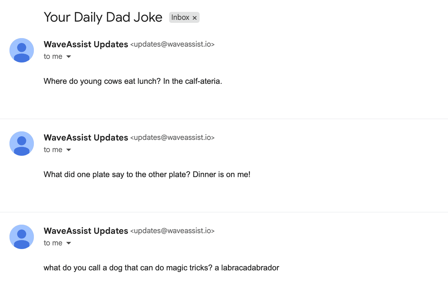 Email notification preview
